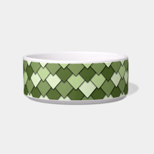 Tigela Padrão de Quadrado e Diamante Verde Maçã