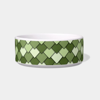 Tigela Padrão de Quadrado e Diamante Verde Maçã