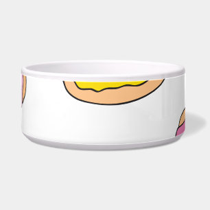 Tigela Padrão de rosquinha de porta, design sem costura.