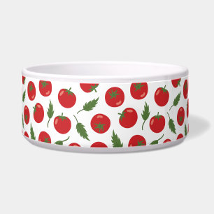 Tigela Padrão De Tomate Vermelho Desenhado À Mão