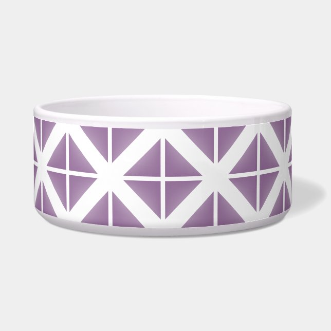 Tigela Padrão de Triângulo de Tendência Roxo (Frente)
