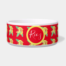 Padrão de Verdura de Banana Vermelho