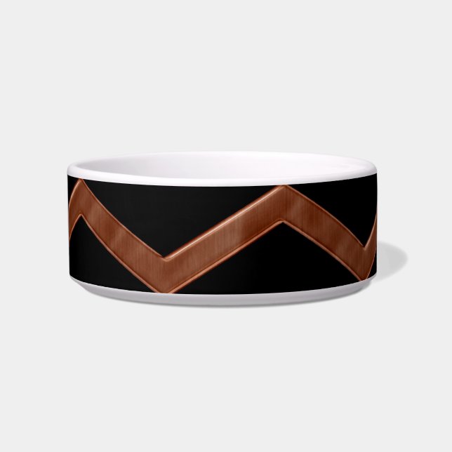 Tigela Padrão de Zig de Bronze Metálico (Frente)