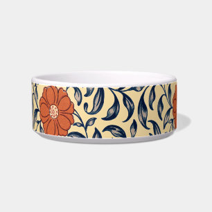 Tigela Padrão Floral de Peônia Chinesa Art Nouveau Antigo