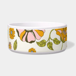 Tigela Padrão Floral Retro dos Anos 70