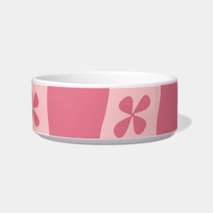 Tigela Padrão Floral Retro-Rosa Verificado