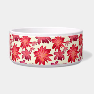 Tigela Padrão Floral Rosa Vermelho Sem Costura Estética E
