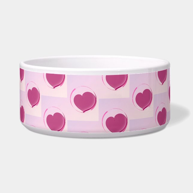 Tigela Padrão fofo de pequenos corações. (Frente)