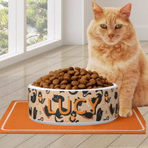 Padrão Fofo Gato Preto Laranja