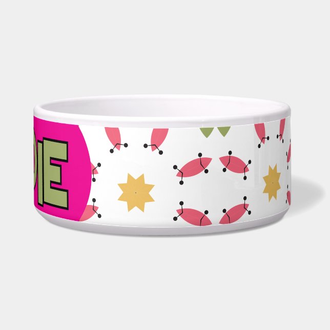 Tigela Padrão Geométrico Boho Azul Turquesa Rosa e Dourad (Direita)