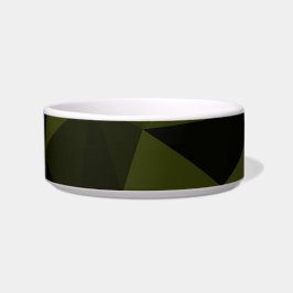 Tigela Padrão geométrico preto verde do exército escuro l