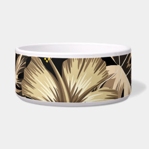 Tigela Padrão Invisível Floral com Folhas.