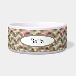 Tigela Padrão ósseo colorido do cão