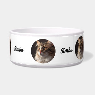 Tigela Padrão Personalizado de Foto e Nome de Pet