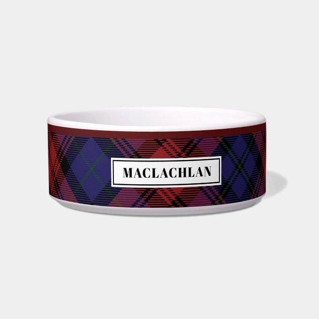 Tigela Padrão personalizado de Xadrez do Tartan Clan MacL (Frente)