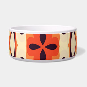 Tigela Padrão Retro Floral Colorido Sem Olhos