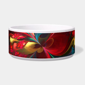 Tigela Padrão Verde Vermelho Abstrato Floral Moderno #11