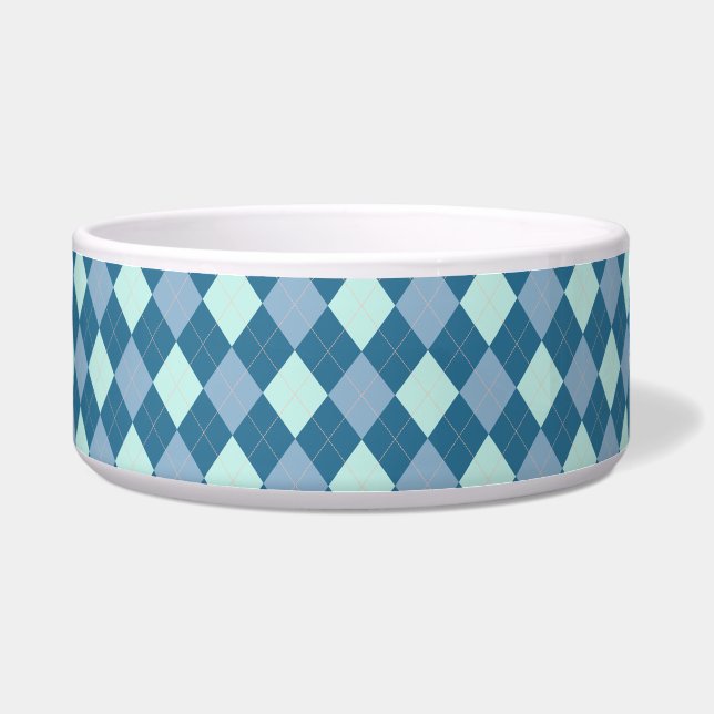 Tigela Padrão Vintage Argyle Azul (Frente)