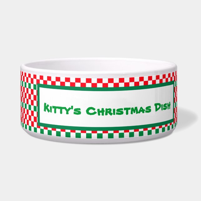 Tigela Padrões com verificação de Natal (Frente)