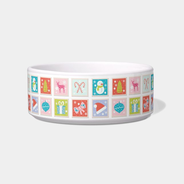 Tigela Padrões de Cartaz de Feriados de Natal (Frente)