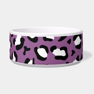 Tigela Padrões-leopardo, manchas-leopardo, leopardo roxo