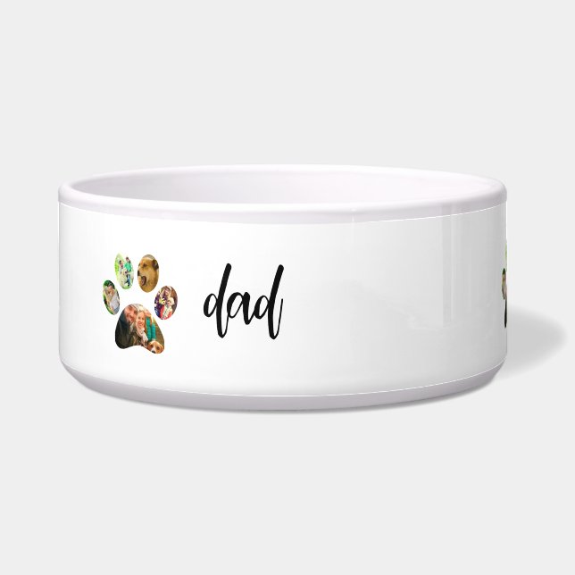 Tigela Pai dia de os pais | Colagem de Fotografias de Imp (Frente)