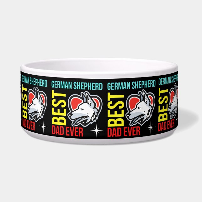 Tigela Pai german shepherd, Pai Cachorro (Frente)