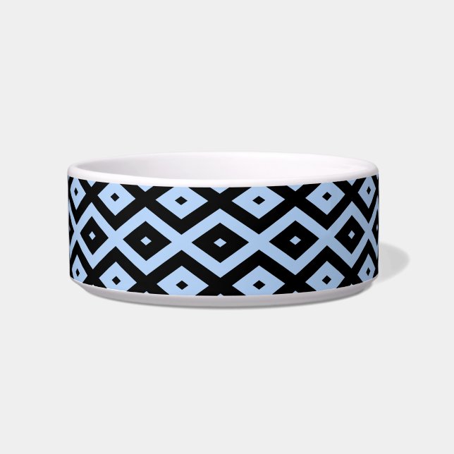 Tigela Pale blue and black diamond pattern (Frente)