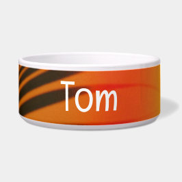 Tigela Palm Leaf Shadow Pet Bowl com TOM Text