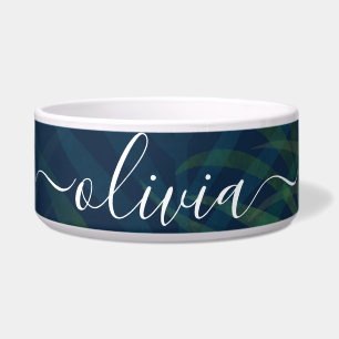 Tigela Palmeiras verdes escuras folhas padrão