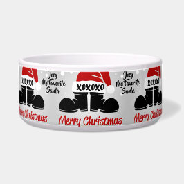 Tigela Papais noeis Boots/Red Boné Cerâmica Pet Bowl