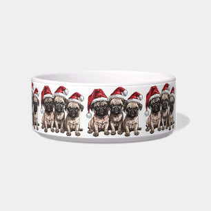 Tigela Papais noeis de Cães de Natal
