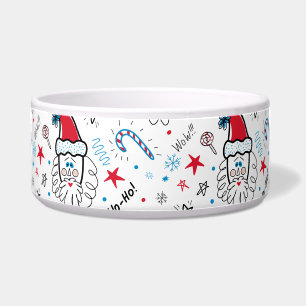 Tigela Papais noeis ilustram os toques de Natal