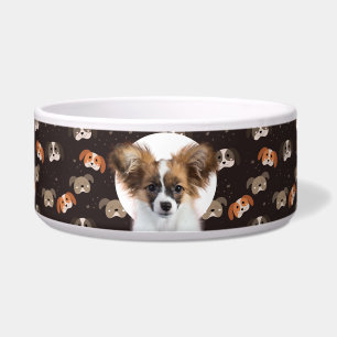 Tigela Papillon Personalizado Foto e Nome Dog Bowl