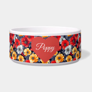 Tigela Papoila Vermelha Elegante