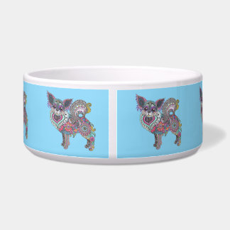 Tigela para cachorro com arte de chihuahua