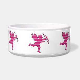 Tigela para Cachorro Cupido Brilho Rosa