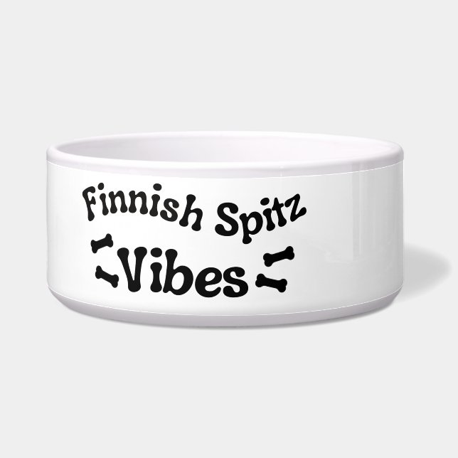 Tigela para Cachorro de Cerâmica Vibes Finnish Spi (Esquerda)