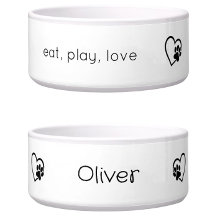 Tigela para cachorro personalizada Coma Brinque Am