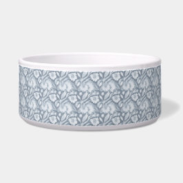 Tigela para Cão Cinza Elegante com Desenho Floral