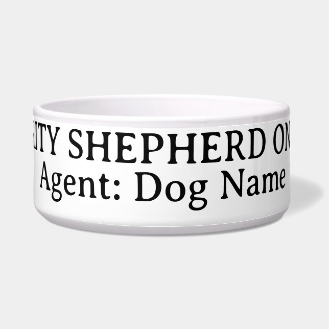 Tigela para Cão Pastor Alemão (Frente)