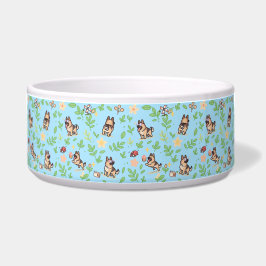 Tigela para Cão Pastor Alemão Floral Primavera Ama