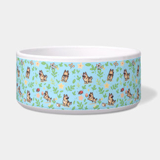 Tigela para Cão Pastor Alemão Floral Primavera Ama