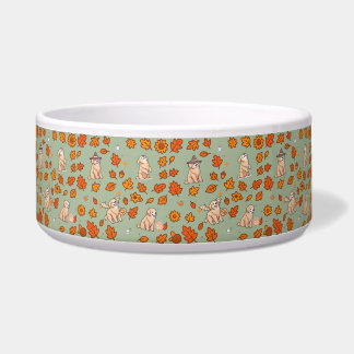 Tigela para Cão Retriever Dourado Floral de Hallow