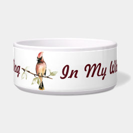 Tigela Para o melhor cachorro... Cardinal Bird Dog Bowl