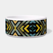 Tigela para Pet Azul Dourado Preto Piso de Pneu 