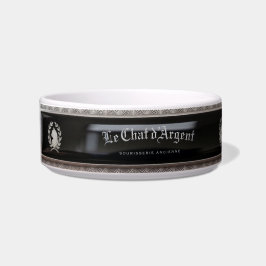 Tigela para Pet Club Noire Le Chat d'Argent
