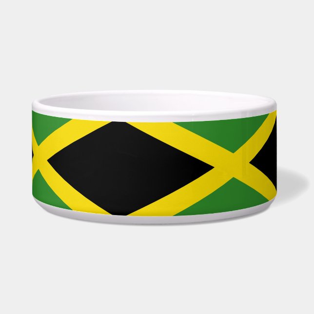 Tigela para Pet com a Bandeira Jamaicana (Esquerda)