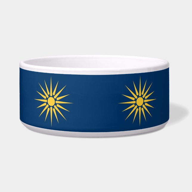Tigela para Pet com Bandeira da Macedônia (Frente)