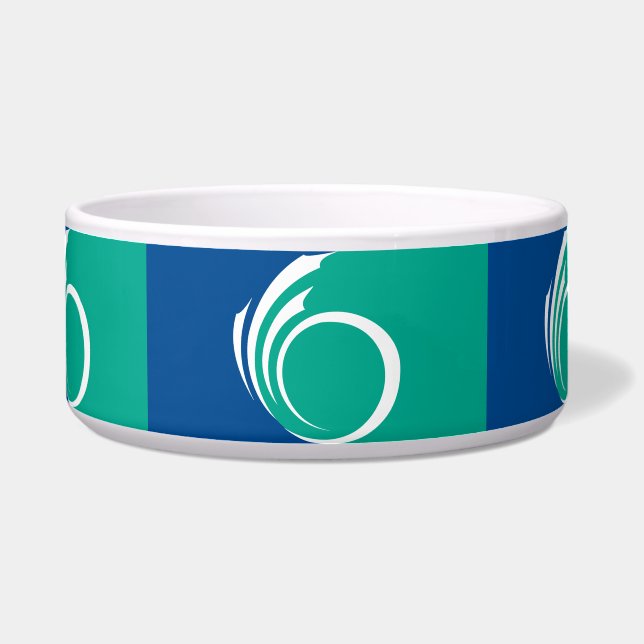 Tigela para Pet com Bandeira de Ottawa (Frente)